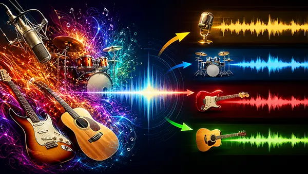 Recupero degli stem audio